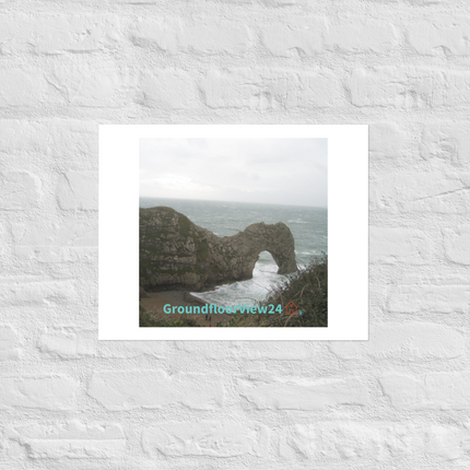Coastal Escape Photo paper poster with groundfloorview24 with House Logo