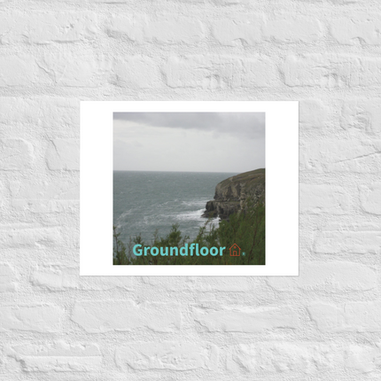 Seaside Serenity Photo paper poster with Groundfloor with House Logo