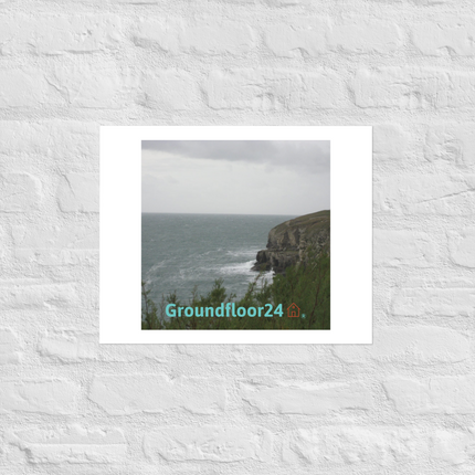 Seaside Serenity Photo paper poster with Groundfloor24 with House Logo