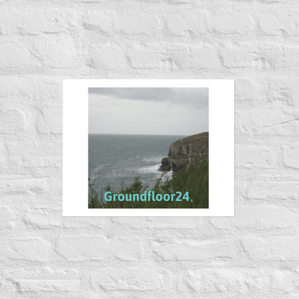Seaside Serenity Photo paper poster with Groundfloor24 without House Logo