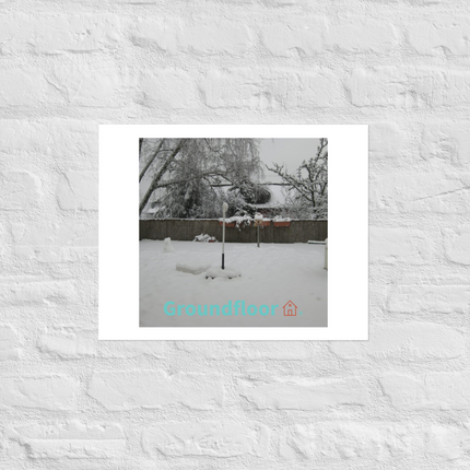 Winter Wonderland Photo paper poster with Groundfloor with House Logo