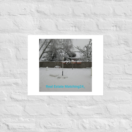Winter Wonderland Photo paper poster with realestatematching24 without key Logo