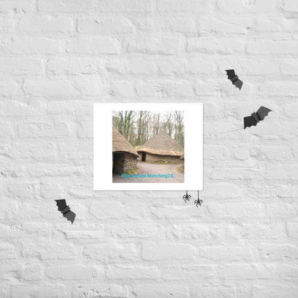 Village Charm Photo paper poster with realestatematching24 without key Logo