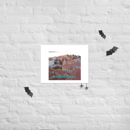 Roof Sunset View Photo paper poster with realestatematching without key Logo