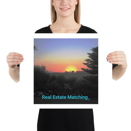 Beautiful Sunset Sinari Photo paper poster with realestatematching without key Logo