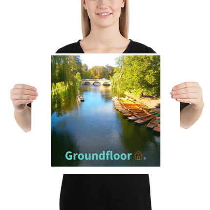Beautiful Nature Photo paper poster with Groundfloor with House Logo