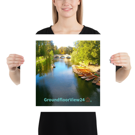Beautiful Nature Photo paper poster with groundfloorview24 with House Logo