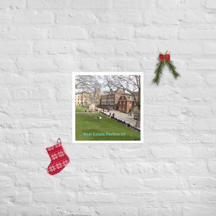 Beautiful Park Photo paper poster with realestatepartner24 with house Logo