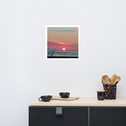 Beutiful Photo paper poster with Real Estate Matching Logo
