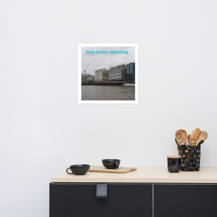 Beautiful Place Photo paper poster with Real Estate Matching Logo