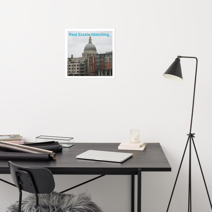 St. Paul's Cathedral Photo paper poster with Real Estate Matching Logo