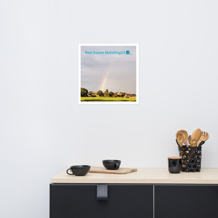 The Rainbow Sinari Photo paper poster with Real Estate Matching24 Logo