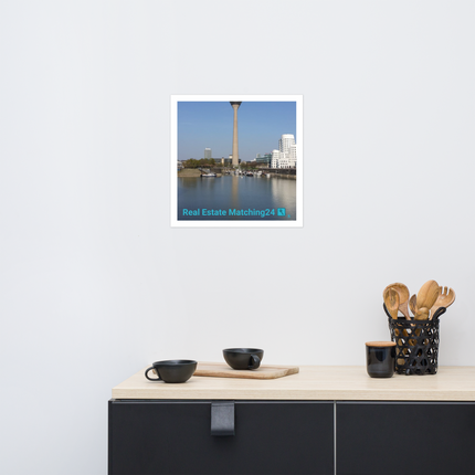 Lovely Sinari Photo paper poster with Real Estate Matching24 Logo