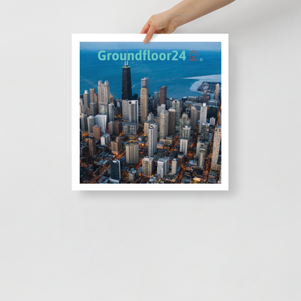 Beutiful Sinari Photo paper poster with Groundfloor24 Logo