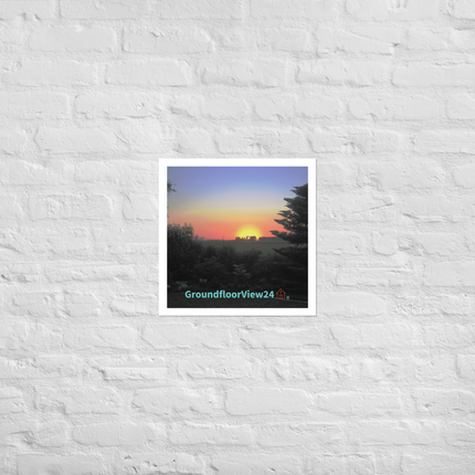 Beautiful Sunset Sinari Photo paper poster with groundfloorview24 with House Logo