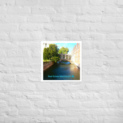 Beautiful Canel Photo paper poster with realestatematching24 with key Logo