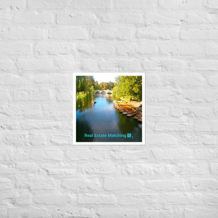 Beautiful Nature Photo paper poster with realestatematching with key Logo