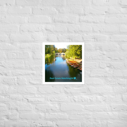 Beautiful Nature Photo paper poster with realestatematching24 with key Logo