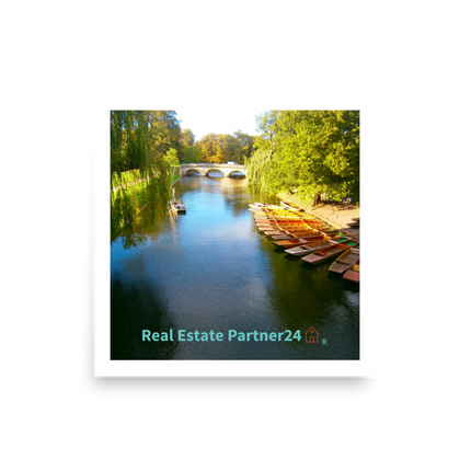 Beautiful Nature Photo paper poster with realestatepartner24 with house Logo