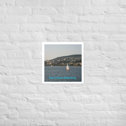 Beautiful River & Hills Sinari Photo paper poster with realestatematching without key Logo