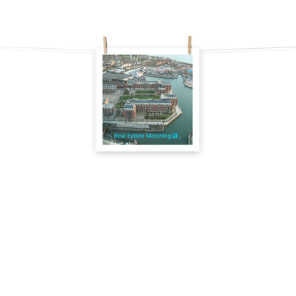Nice City Photo paper poster with realestatematching with key Logo