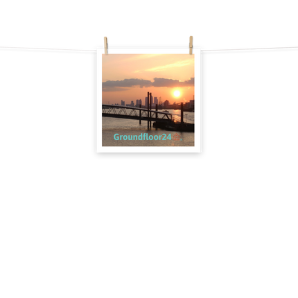 Evening Glow Photo paper poster with Groundfloor24 with House Logo