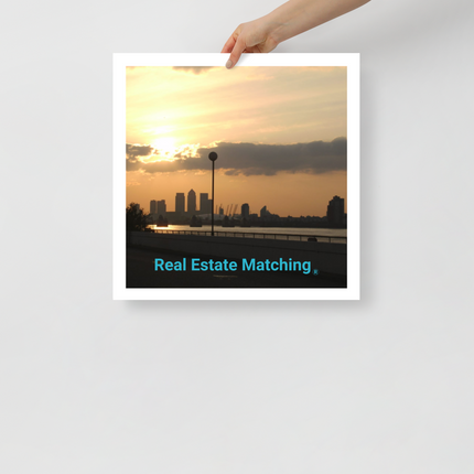 Majestic Sunset Photo paper poster with realestatematching without key Logo