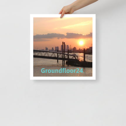 Evening Glow Photo paper poster with Groundfloor24 without House Logo
