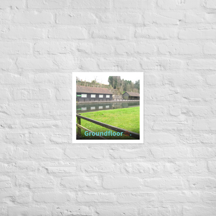 Lakeside Serenity Photo paper poster with Groundfloor with House Logo