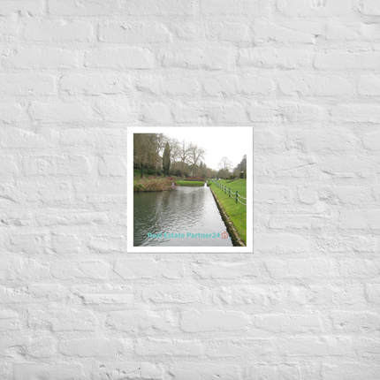 Lakeside Beauty Photo paper poster with realestatepartner24 with house Logo