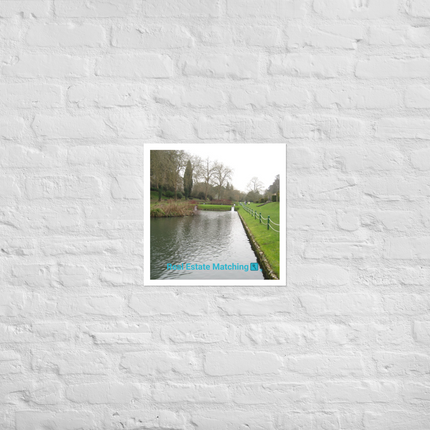 Lakeside Beauty Photo paper poster with realestatematching with key Logo