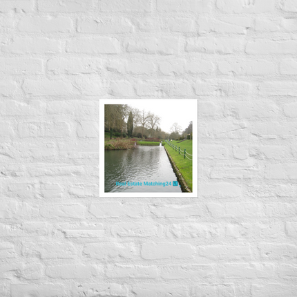 Lakeside Beauty Photo paper poster with realestatematching24 with key Logo