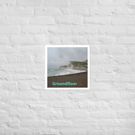 Waves and Sand Photo paper poster with Groundfloor with House Logo