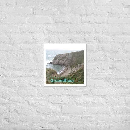 Sea & Hills Photo paper poster with Groundfloor with House Logo