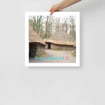 Village Charm Photo paper poster with Groundfloor24 with House Logo