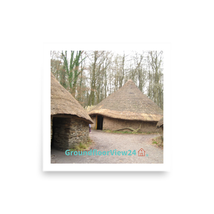 Village Charm Photo paper poster with groundfloorview24 with House Logo