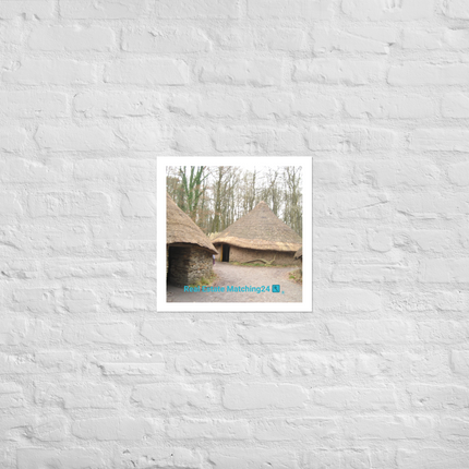 Village Charm Photo paper poster with realestatematching24 with key Logo