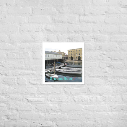 Boat on Water Photo paper poster with Groundfloor with House Logo