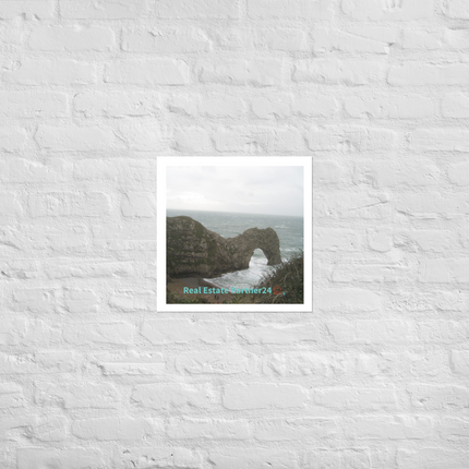 Coastal Escape Photo paper poster with realestatepartner24 with house Logo