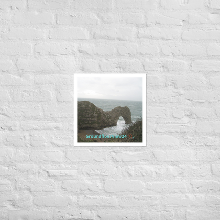 Coastal Escape Photo paper poster with groundfloorview24 with House Logo