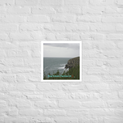 Seaside Serenity Photo paper poster with realestatepartner24 with house Logo