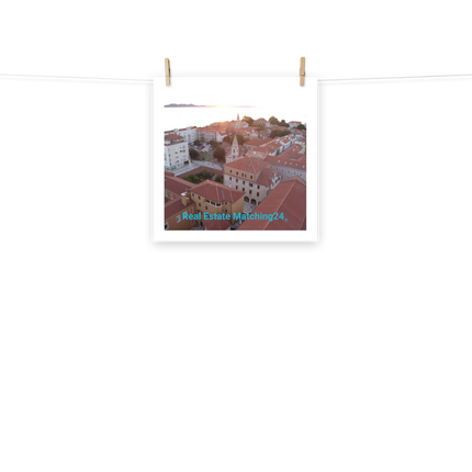 Roof Sunset View Photo paper poster with realestatematching24 without key Logo
