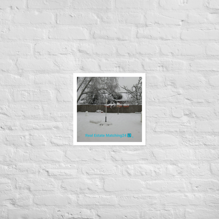 Winter Wonderland Photo paper poster with realestatematching24 with key Logo