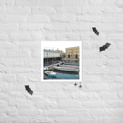 Boat on Water Photo paper poster with realestatematching without key Logo