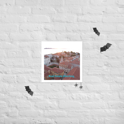 Roof Sunset View Photo paper poster with realestatematching without key Logo