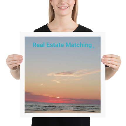 Sunset Sinari Photo paper poster with Real Estate Matching Logo