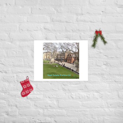 Beautiful Park Photo paper poster with realestatepartner24 with house Logo