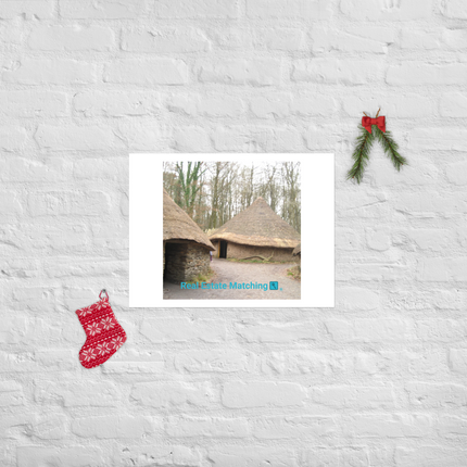 Village Charm Photo paper poster with realestatematching with key Logo