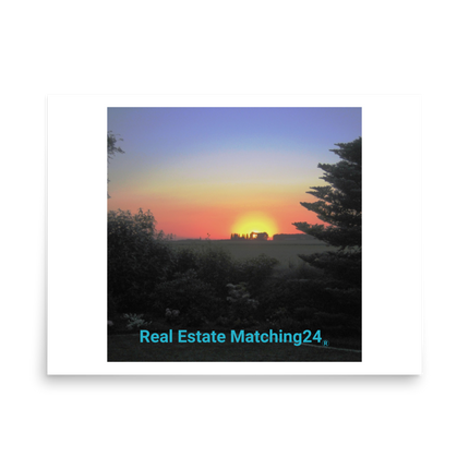 Beautiful Sunset Sinari Photo paper poster with realestatematching24 without key Logo