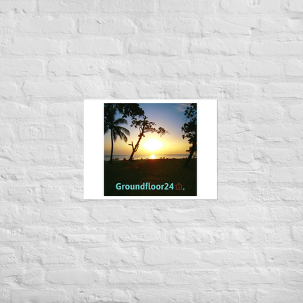 Beautiful Sea View Photo paper poster with Groundfloor24 without House Logo